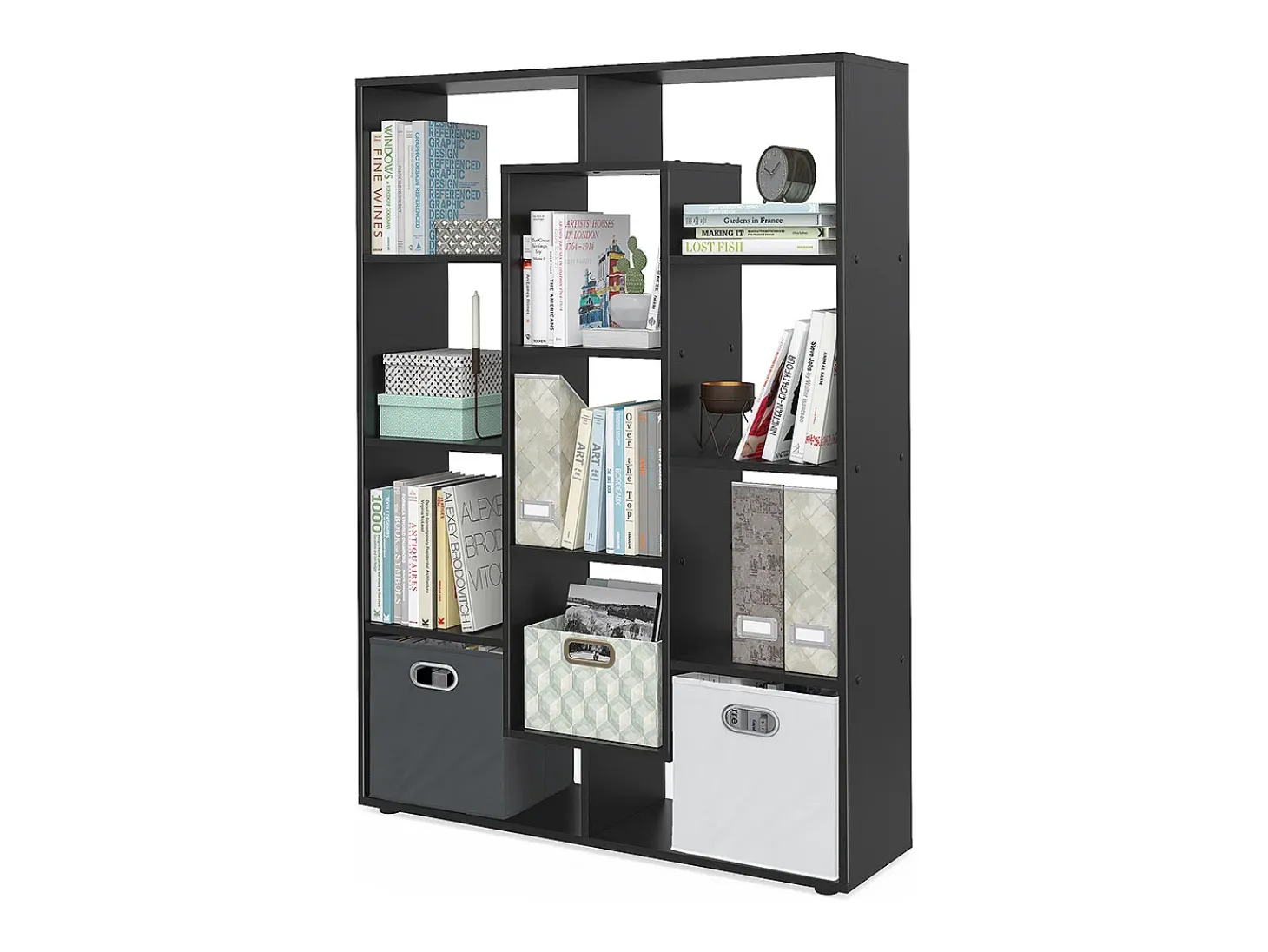 Separador de ambientes negro 107.2x29x143
