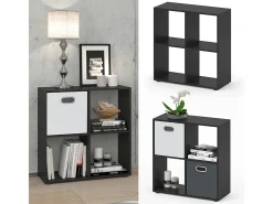 Separador de ambientes negro 72.6x29x72 tetra