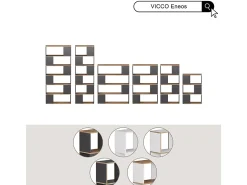 Separador de ambientes roble blanco/dorado 60x24x94 eneos