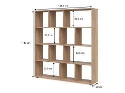 Separador de ambientes sonoma 131.6x29x143 pilar