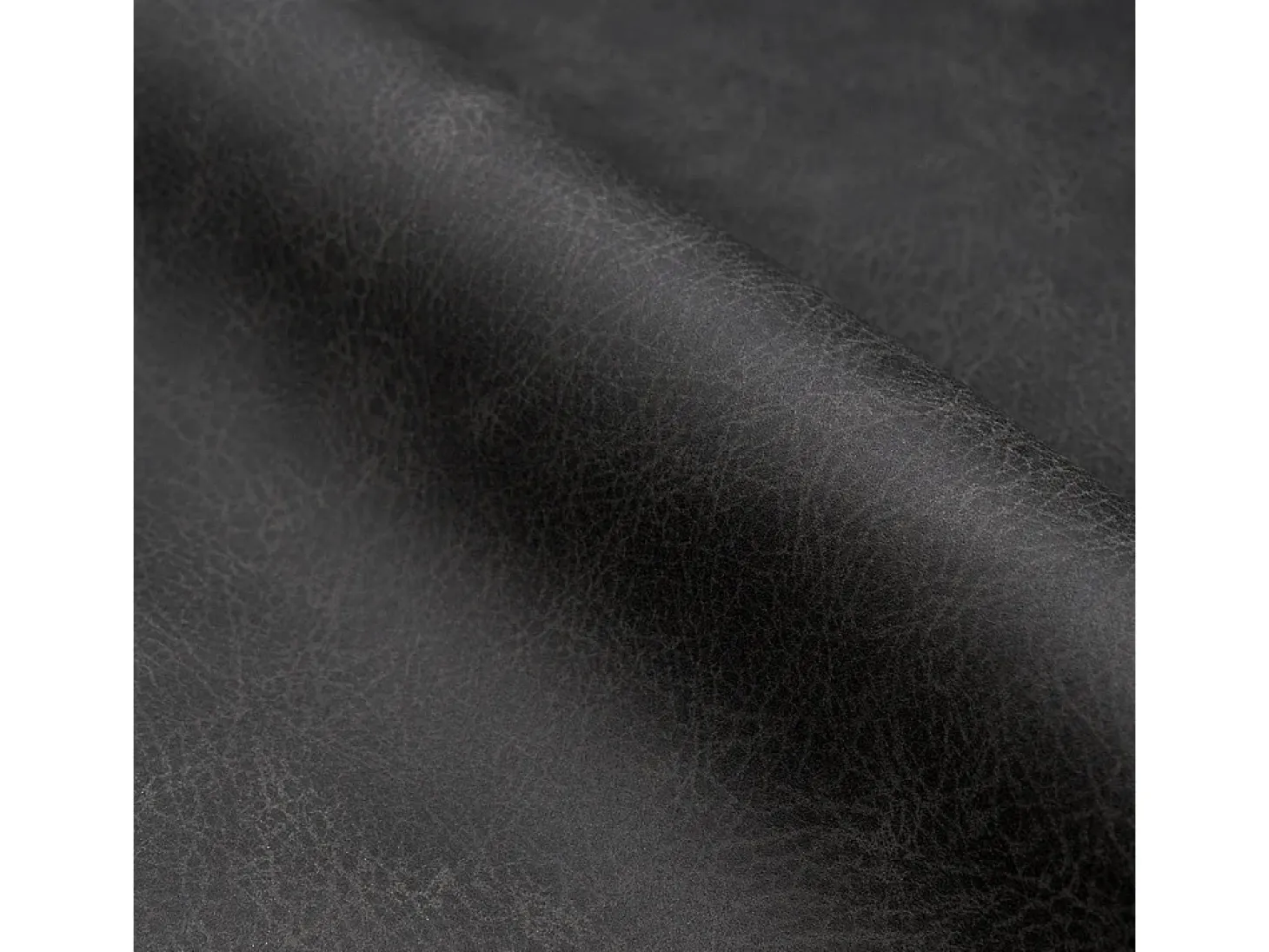 Set de 2 sillas de bar 75 cm en piel sintética gris/negro - Henrik