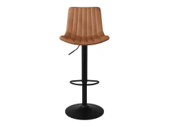 Set de 2 sillas de bar en piel sintética camel 62,5/83 cm - Killi