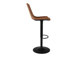 Set de 2 sillas de bar en piel sintética camel 62,5/83 cm - Killi