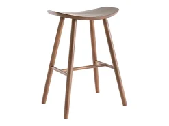 Set de 2 taburetes de cocina de nogal 65 cm DEMORY