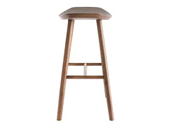 Set de 2 taburetes de cocina de nogal 65 cm DEMORY