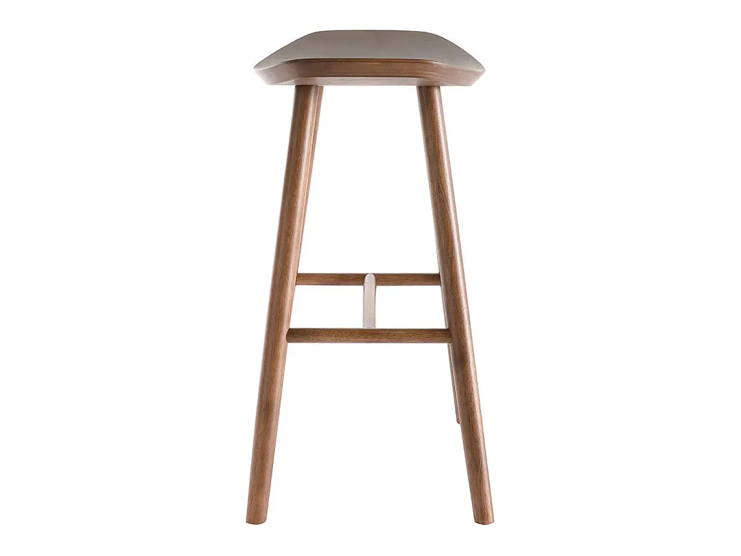 Set de 2 taburetes de cocina de nogal 65 cm DEMORY