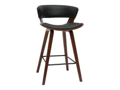 Set de 2 taburetes de cocina de diseño negro con madera oscura 65 cm SYRAH