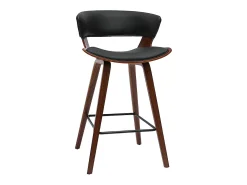 Set de 2 taburetes de cocina de diseño negro con madera oscura 65 cm SYRAH