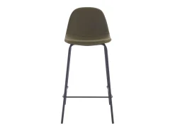 Set de 2 taburetes para isla de cocina en sintético verde caqui 65 cm - Henrik