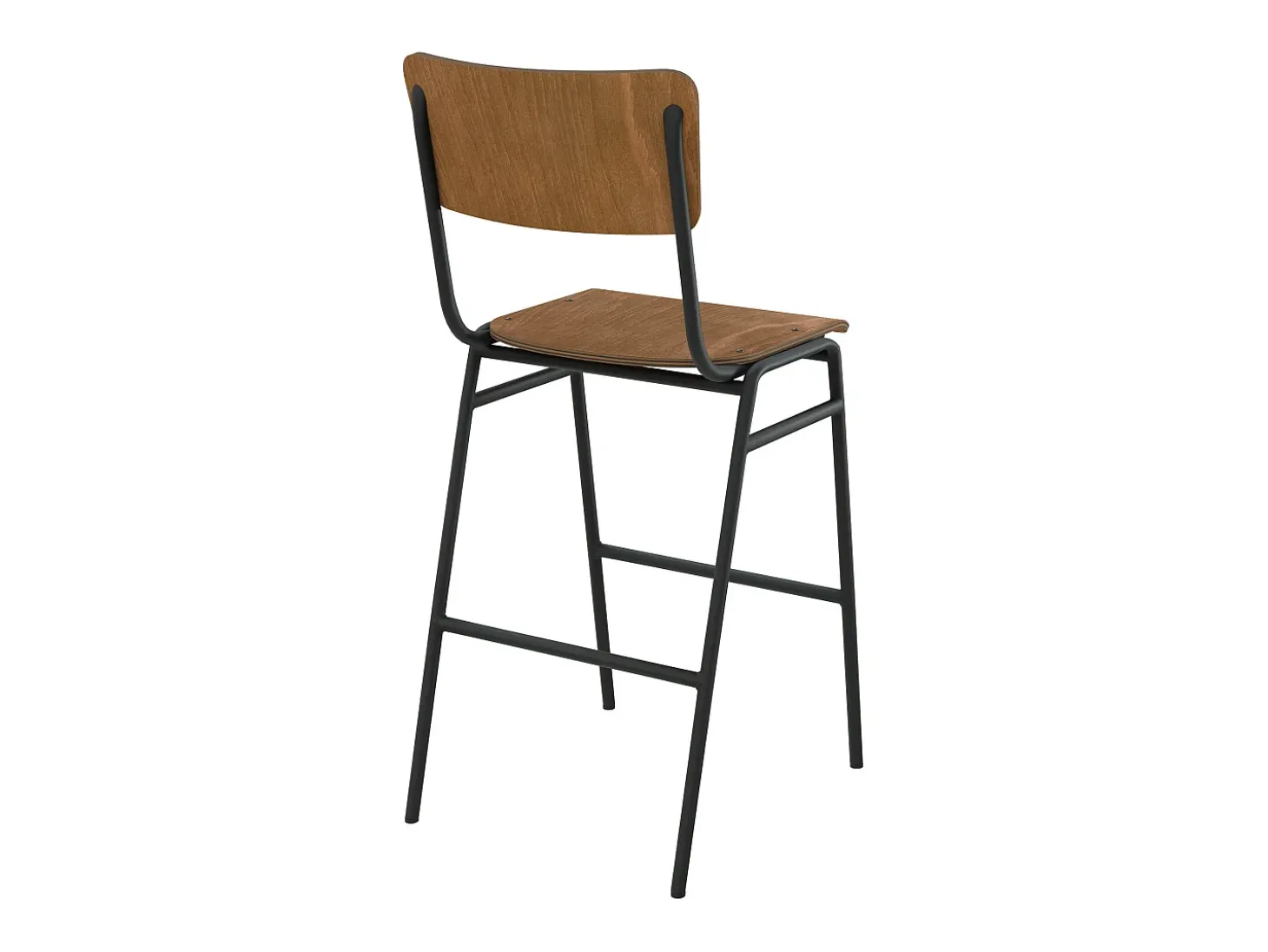 Set de 2 taburetes para isla de cocina de madera 65 cm - Clem