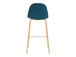 Set de 2 taburetes para isla de cocina en cuero sintético azul 65 cm - Henrik