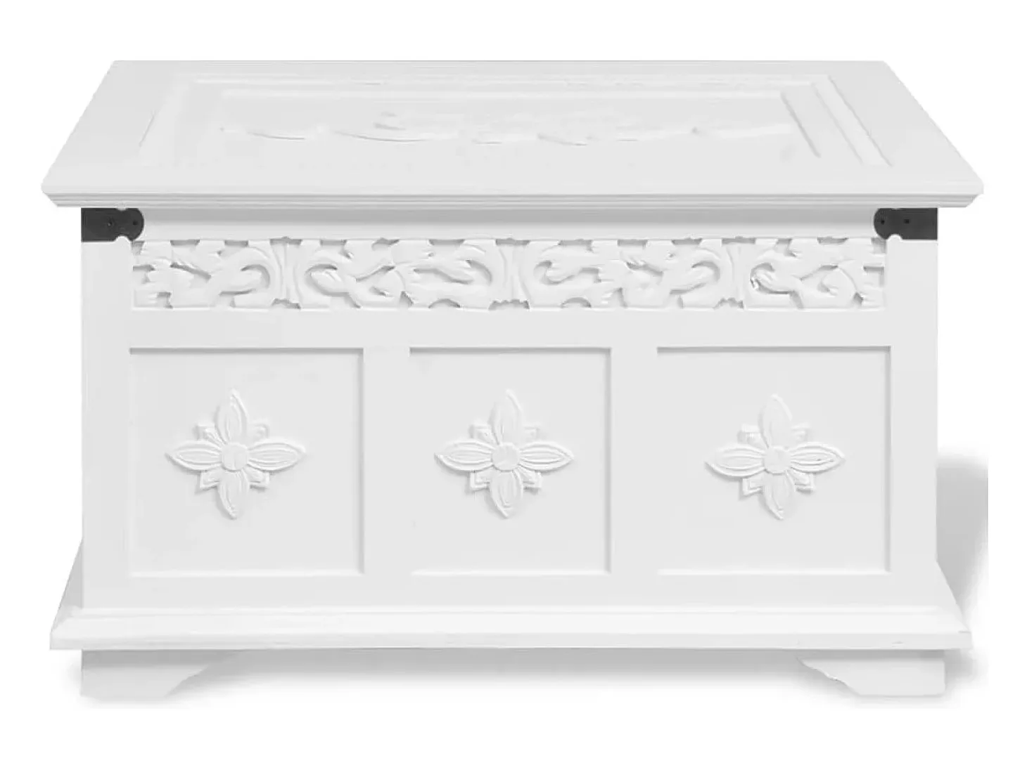 Set de baúles de almacenamiento 2 unidades blanco ES402873