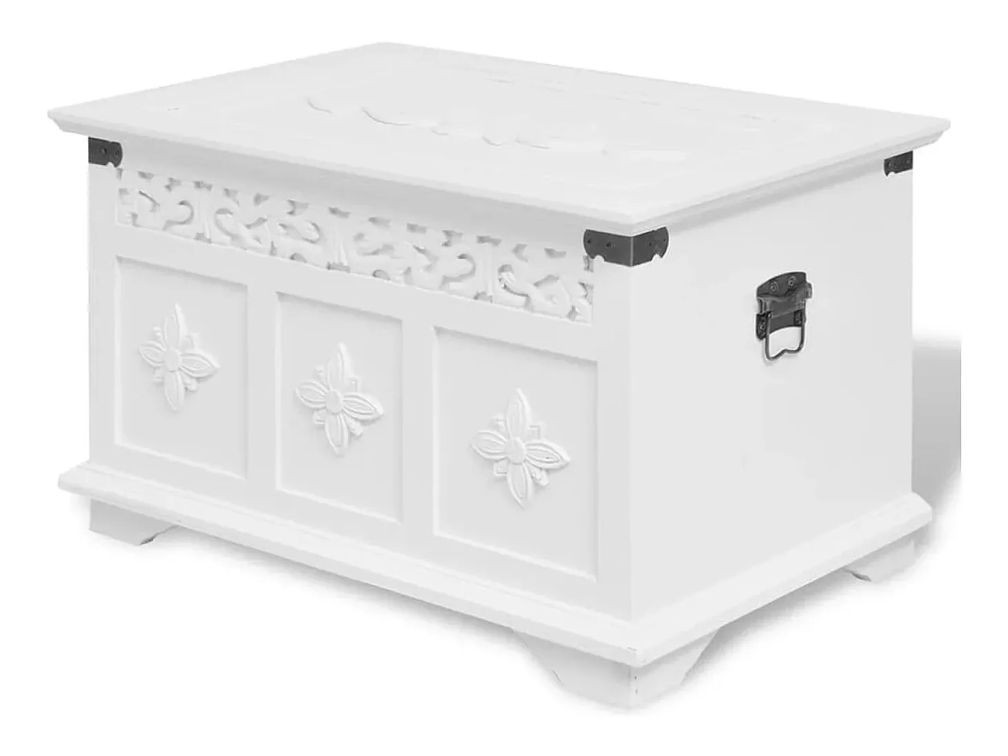 Set de baúles de almacenamiento 2 unidades blanco ES402873