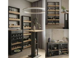 Set de mesa de bar blanco/sonoma 65x65x106 repose