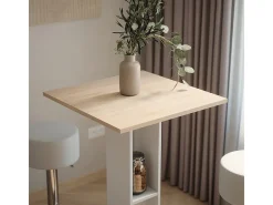 Set de mesa de bar blanco/sonoma 65x65x106 repose