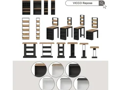 Set de mesa de bar oro power roble/antracita 75x75x106 repose