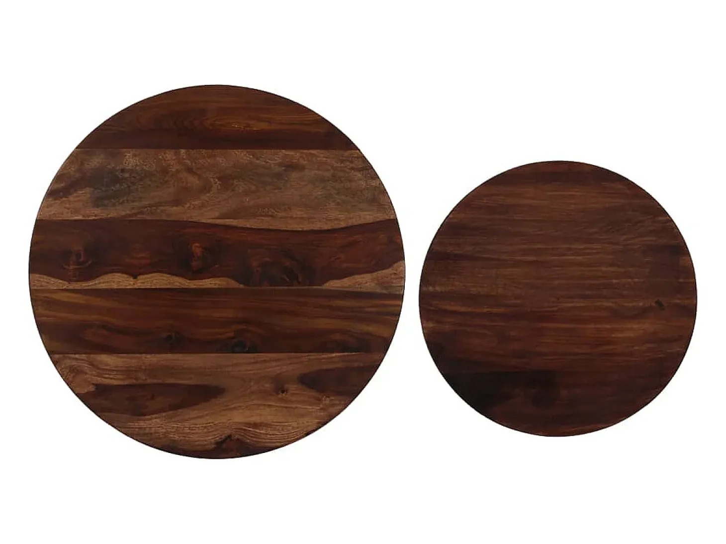 Set de mesas de centro 2 piezas madera maciza sheesham 60x35 cm