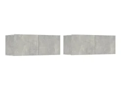 Set de muebles de TV 6 pzas madera contrachapada gris hormigón ES75049