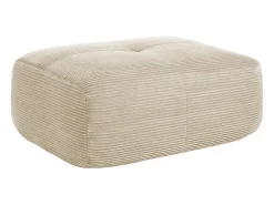 Set de Sofá Modular de Pana Acanalada: Pouf - 92.5x75x44cm - Beige