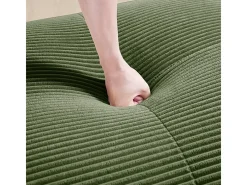 Set de Sofá Modular de Pana Acanalada: Pouf - 92.5x75x44cm - Verde