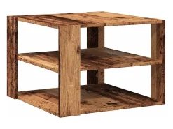 Set mesas de centro madera ingeniería envejecida 58x58x40 cm