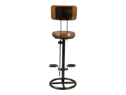 Silla de bar de cuero de 76 cm con respaldo - Phoenix