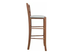 Silla de boda veneciana de madera oscura h 73 con silla imbottita gris/carey