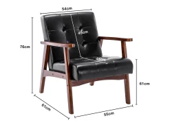 Silla de Madera con Brazos Fahlber - Sillón Relax para Interior/Exterior - Tapizado Beige Opcional