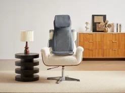 Silla de masaje de imitación de cuero - 3 modos e intensidades de masaje - Negro - APASIA