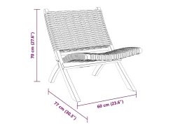 Silla de ratán kubu natural y madera maciza de caoba gris