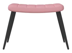 Silla de relajación con reposapiés terciopelo rosa