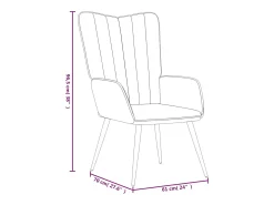 Silla de relajación con reposapiés terciopelo rosa