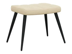 Silla de relajación con reposapiés tela crema