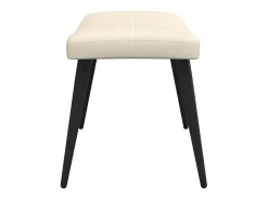 Silla de relajación con reposapiés tela crema
