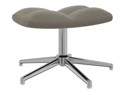 Silla de relajación con reposapiés terciopelo gris claro