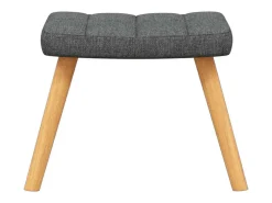 Silla de relajación con reposapiés de tela gris oscuro