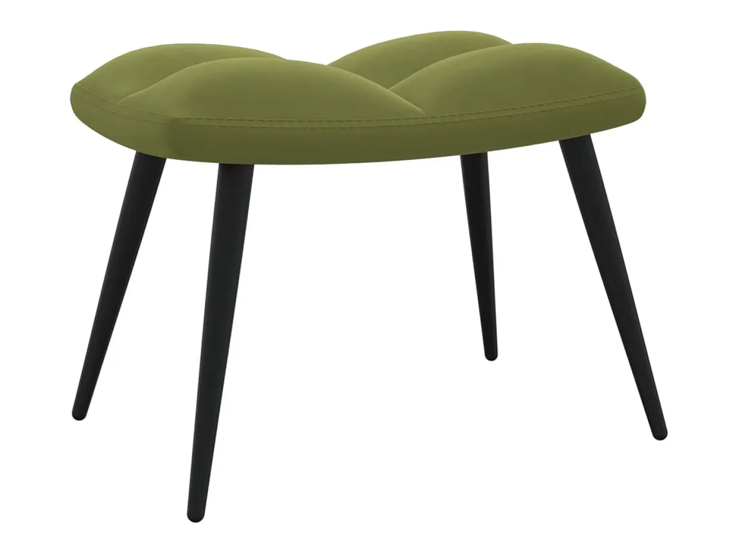 Silla de relajación con reposapiés terciopelo verde claro