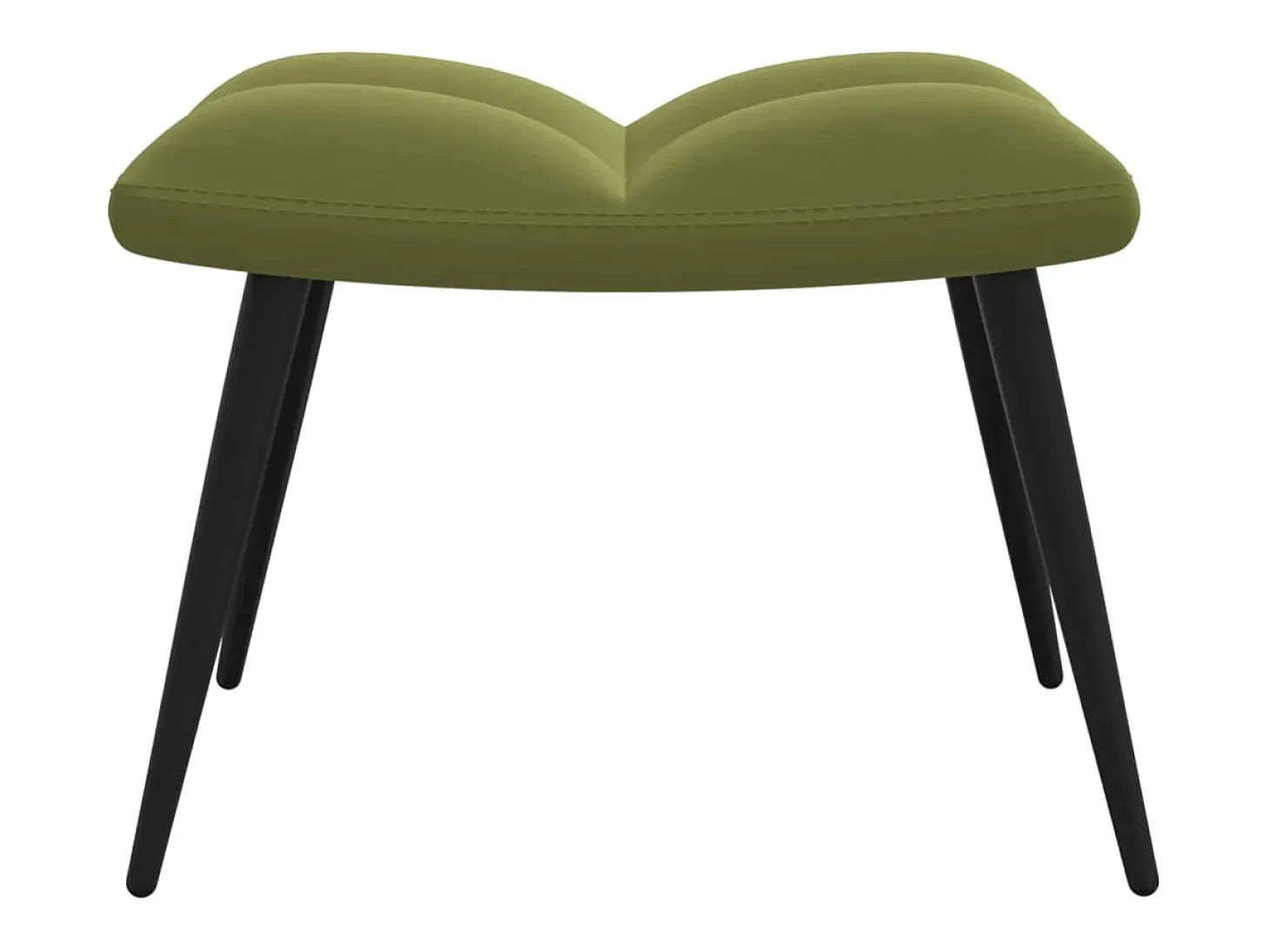 Silla de relajación con reposapiés terciopelo verde claro