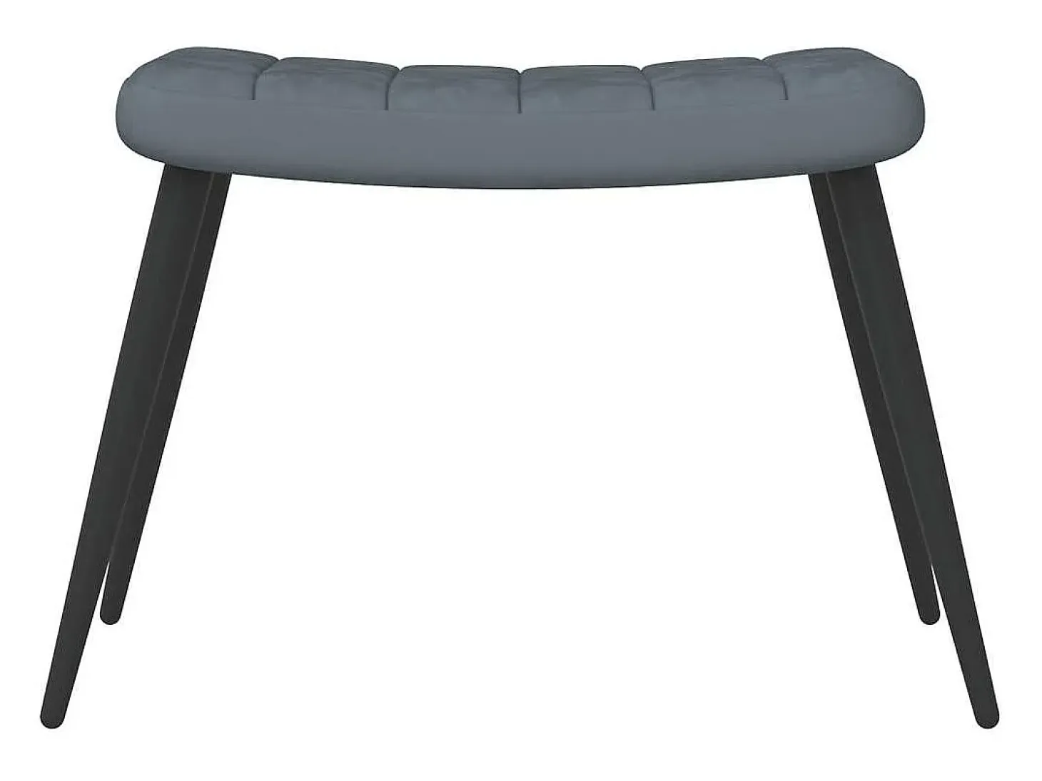 Silla de relajación con taburete terciopelo gris oscuro