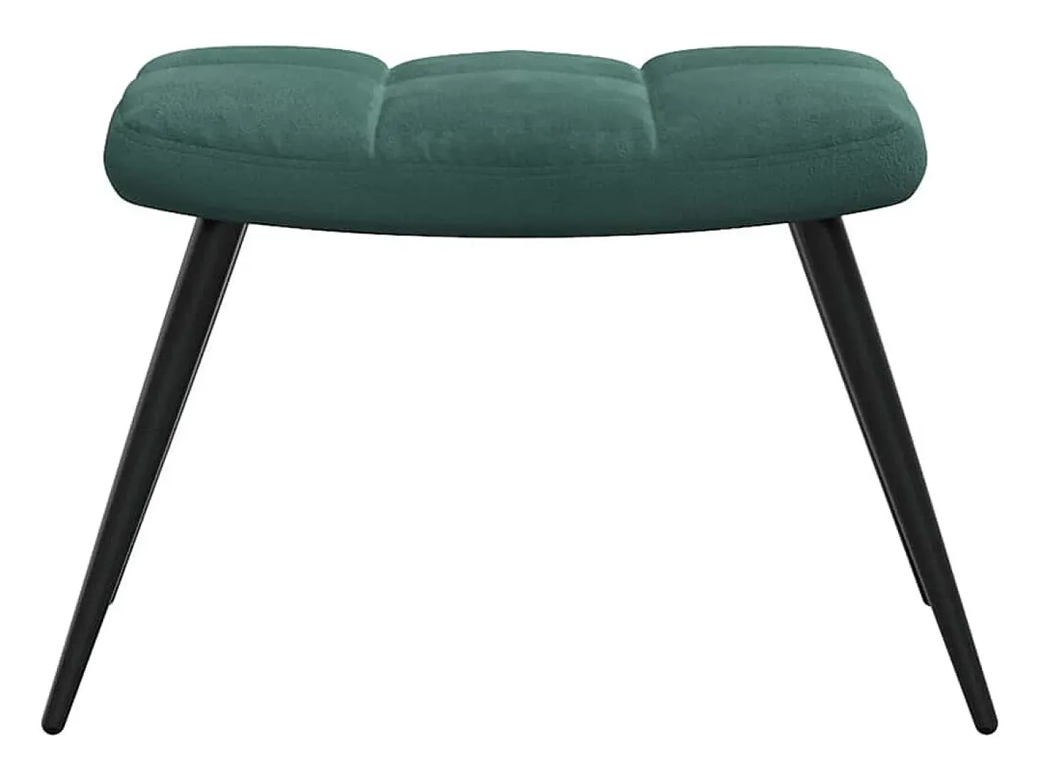Silla de relajación con taburete terciopelo verde oscuro