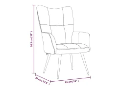 Silla de relajación con taburete terciopelo verde oscuro