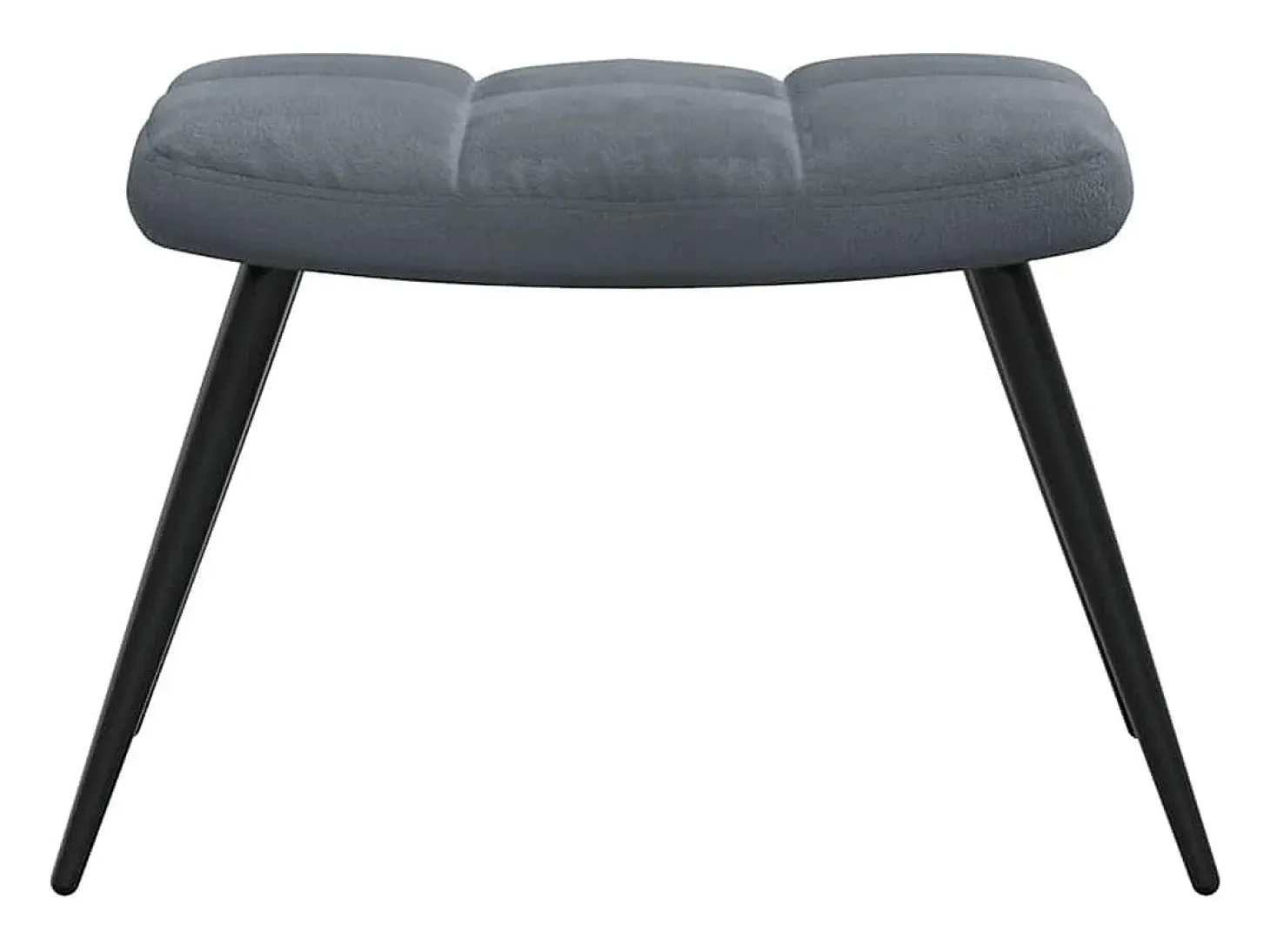 Silla de relajación con taburete terciopelo gris oscuro