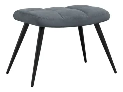 Silla de relajación con taburete terciopelo gris oscuro