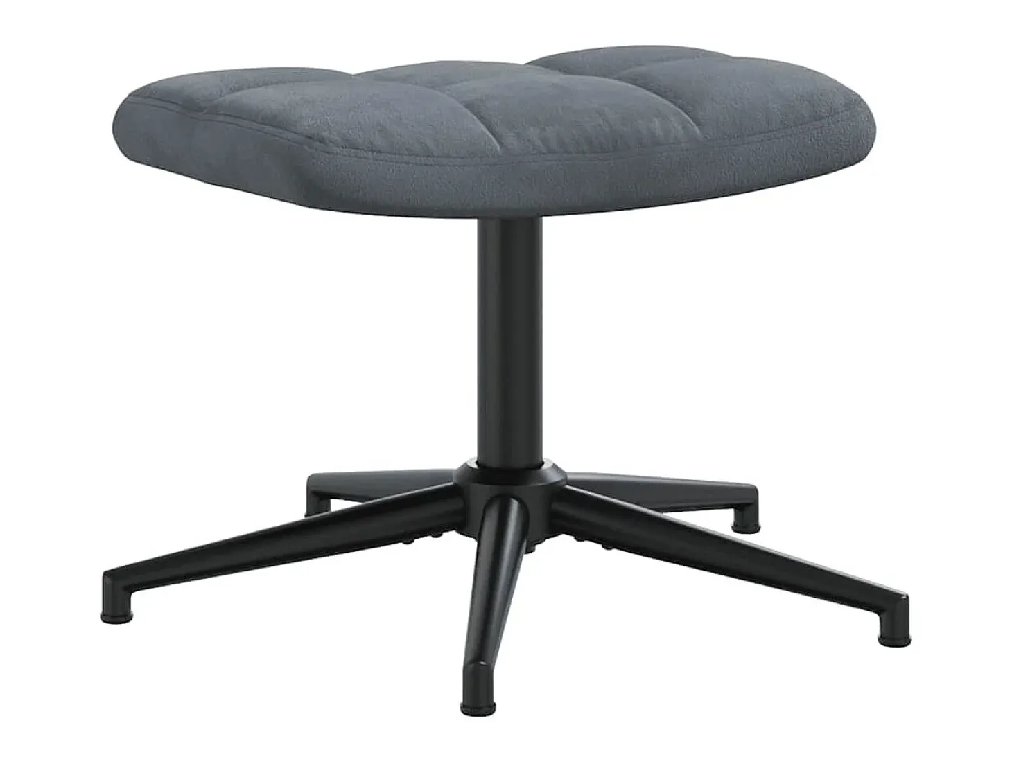 Silla de relajación con taburete terciopelo gris oscuro