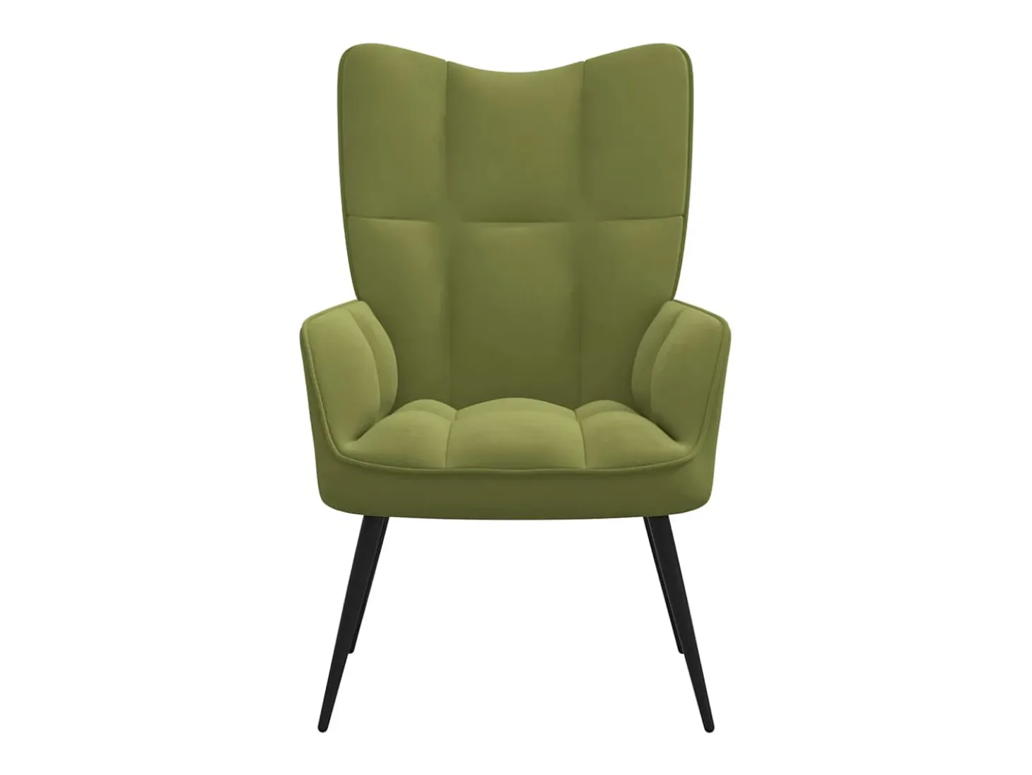 Silla de relajación de terciopelo verde claro ES88434