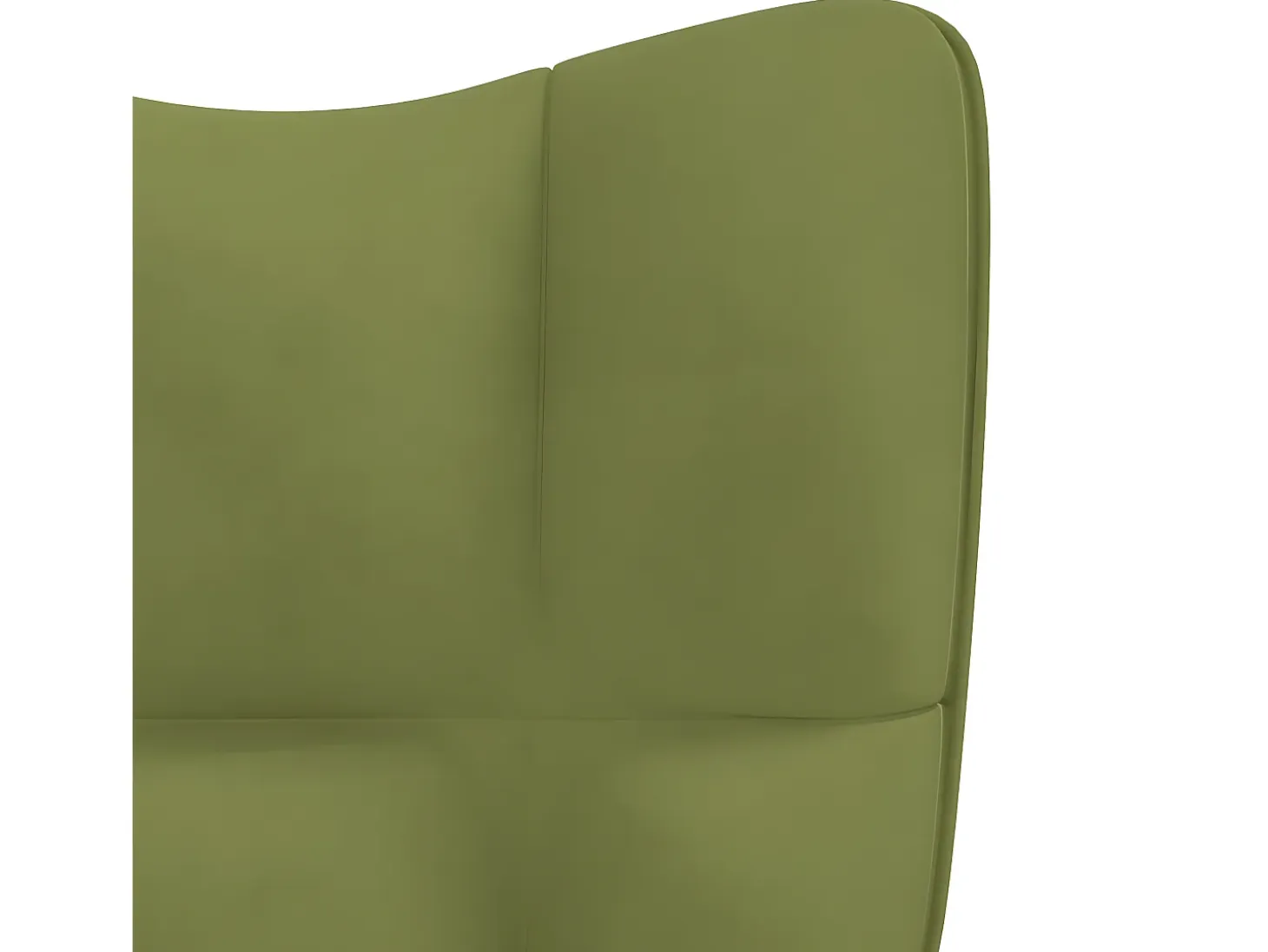 Silla de relajación de terciopelo verde claro ES88434
