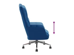 Silla de relajación de terciopelo azul ES10690