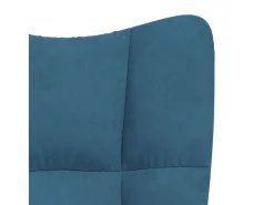 Silla de relajación de terciopelo azul
