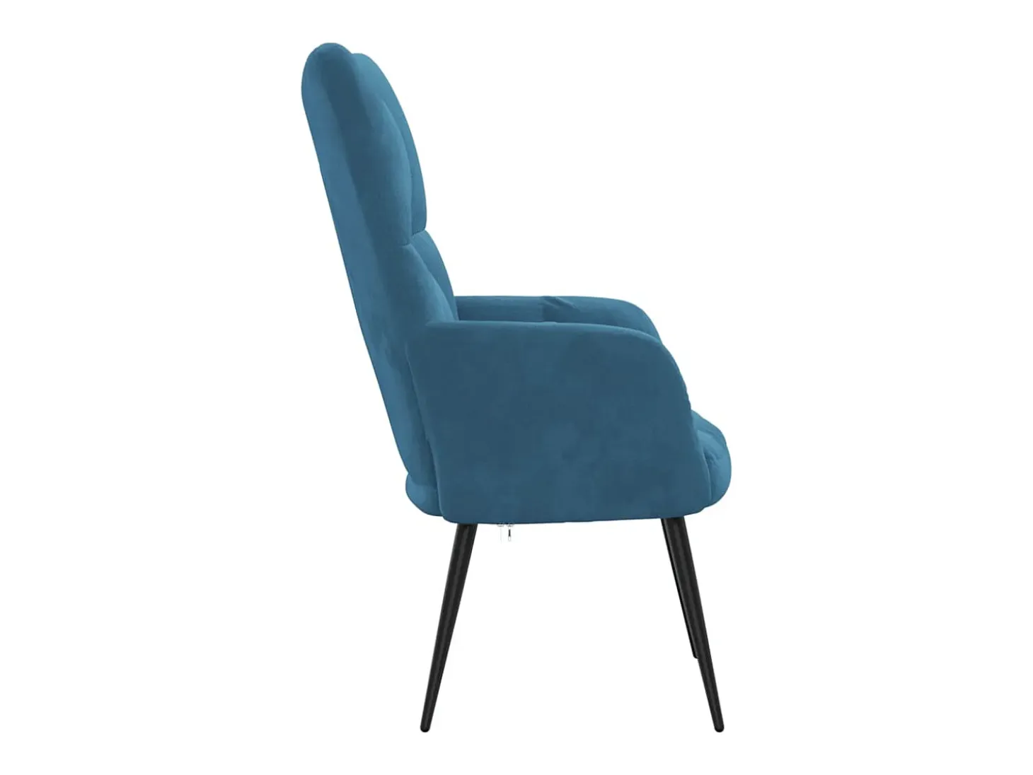 Silla de relajación de terciopelo azul