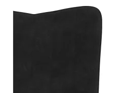 Silla de relajación de terciopelo negro